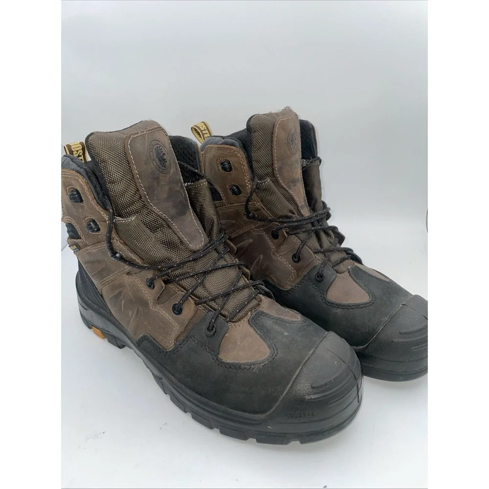 Rock Rooster Men Brown Steel Toe Boots Size 13 Slip‎ Water Resistant Industrial